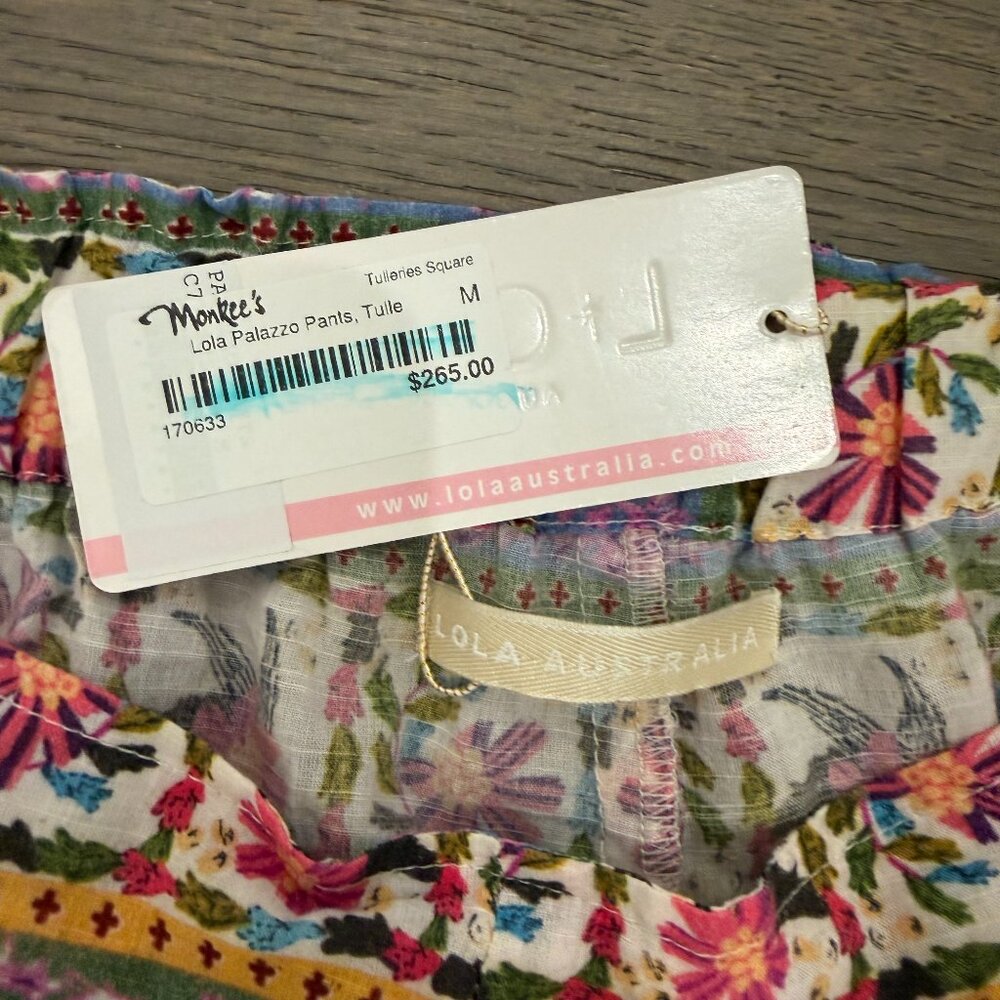 Wide Leg Floral Print Pants - Multicolor - Picture 6 of 6